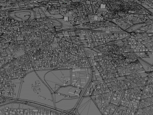 Hama city Syria 15km 3D Model
