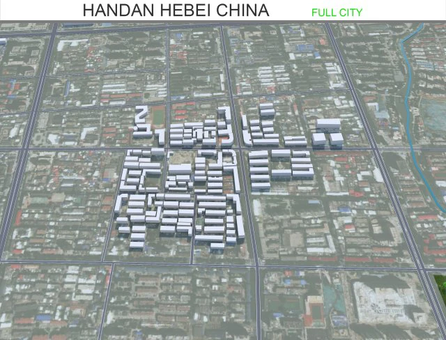 中国河北省邯鄲市 30km 3Dモデル .c4d .max .obj .3ds .fbx .stl .blend 