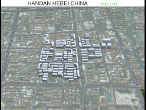 Handan city Hebei China 30km 3D 모델