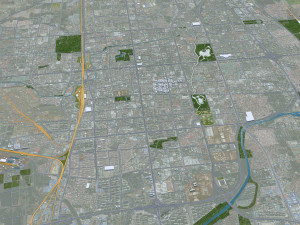 Handan city Hebei China 30km Modelo 3D
