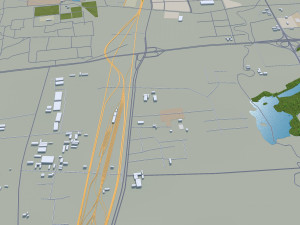 Handan city Hebei China 30km Modelo 3D