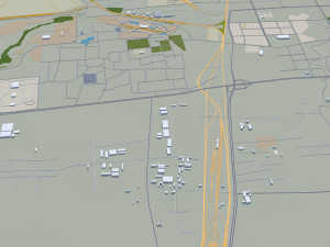 Handan city Hebei China 30km Modelo 3D
