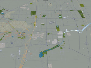 Handan city Hebei China 30km Modelo 3D