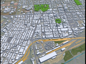 Harare city Zimbabwe 35km 3D Model