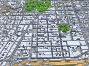 Harare city Zimbabwe 35km 3D Model