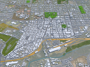 Harare city Zimbabwe 35km 3D Model