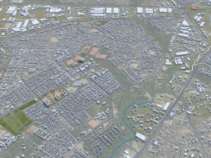 Harare city Zimbabwe 35km 3D Model