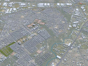 Harare city Zimbabwe 35km 3D Model