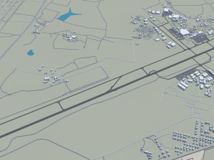 Harare city Zimbabwe 35km 3D Model