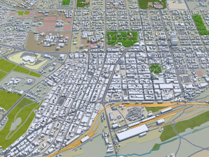 Harare city Zimbabwe 35km 3D Model