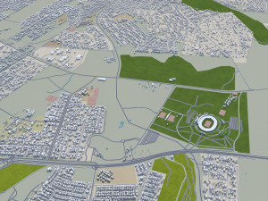 Harare city Zimbabwe 35km 3D Model