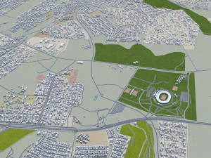 Harare city Zimbabwe 35km 3D Model