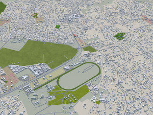 Harare city Zimbabwe 35km 3D Model