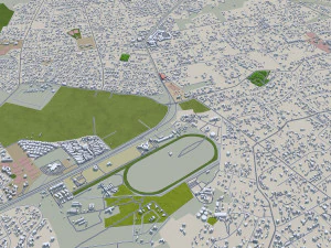 Harare city Zimbabwe 35km 3D Model