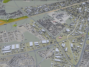Harare city Zimbabwe 35km 3D Model