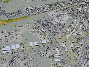 Harare city Zimbabwe 35km 3D Model