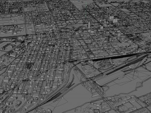 Harare city Zimbabwe 35km 3D Model