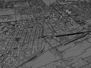Harare city Zimbabwe 35km 3D Model