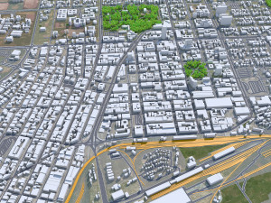 Harare city Zimbabwe 35km 3D Model