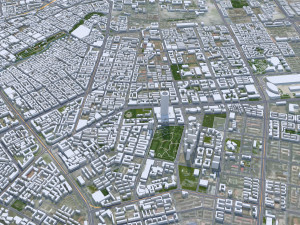 Harbin city Heilongjiang China 90km 3D Model