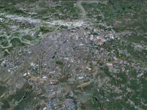 Harbin city Heilongjiang China 90km 3D Model