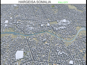 Hargeisa city Somalia 30km 3D Model