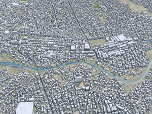 Hargeisa city Somalia 30km Modelo 3D