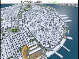 Havana city Cuba 30km 3D Модель
