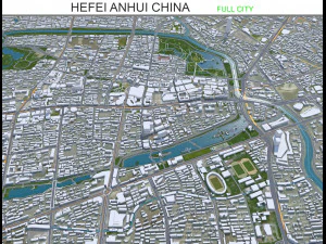 Hefei Anhui city China 70km 3D Model