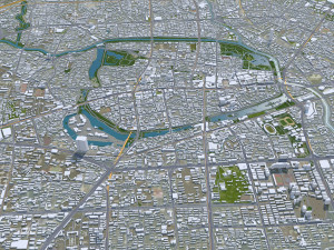 Hefei Anhui city China 70km 3D Model