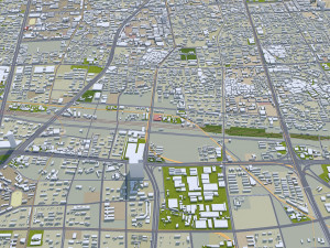 Hefei Anhui city China 70km 3D Model