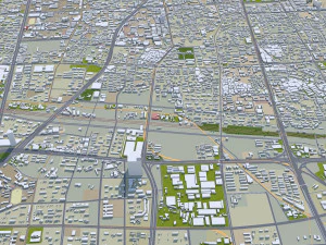 Hefei Anhui city China 70km 3D Model