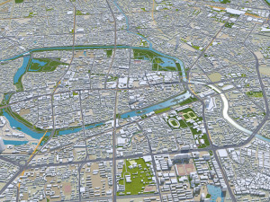 Hefei Anhui city China 70km 3D Model