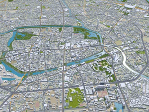 Hefei Anhui city China 70km 3D Model