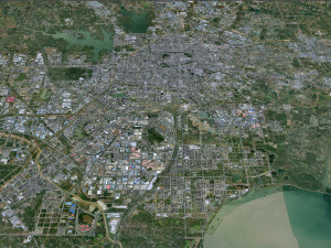 Hefei Anhui city China 70km 3D Model