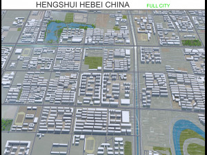 Hengshui Hebei city China 25km Modèle 3D