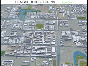 Hengshui Hebei miasto Chiny 25 km Model 3D