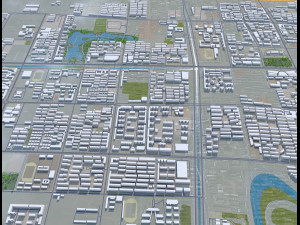 Hengshui Hebei city China 25km Modèle 3D