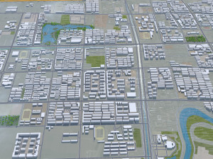Hengshui Hebei city China 25km Modèle 3D