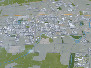 Hengshui Hebei city China 25km Modèle 3D