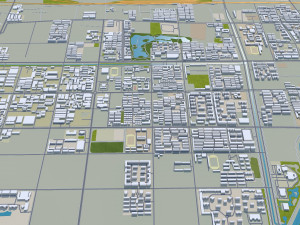 Hengshui Hebei city China 25km Modèle 3D