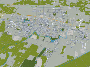 Hengshui Hebei city China 25km Modèle 3D