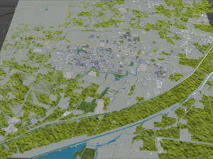Hengshui Hebei city China 25km Modèle 3D