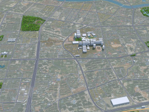 Hengyang city Hunan China 50km 3D 模型