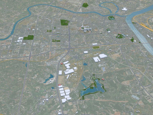 Hengyang city Hunan China 50km 3D 模型
