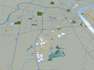Hengyang city Hunan China 50km 3D 模型
