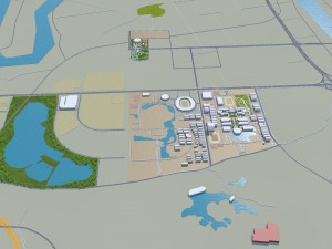 Hengyang city Hunan China 50km 3D 模型