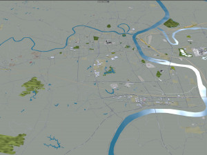Hengyang city Hunan China 50km 3D 模型
