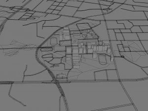 Hengyang city Hunan China 50km 3D Model