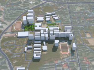 Hengyang city Hunan China 50km 3D 模型